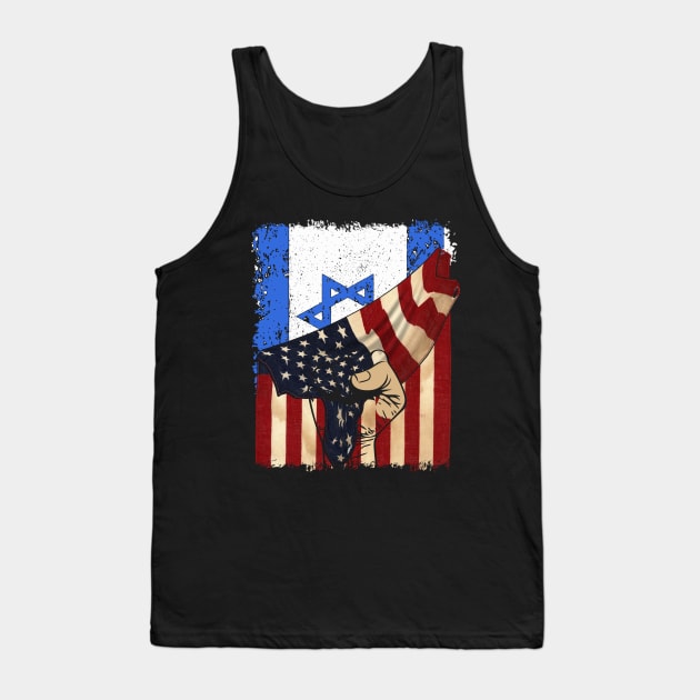 American Israeli Flag Supporters I stand with Israel Tank Top by RetroPrideArts